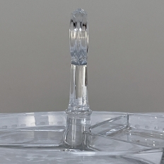 Vintage Etched Glass Serving Dish