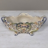19th Century French Faience Hand-Painted Jardiniere from Rouen