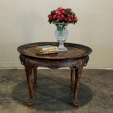 Antique Chippendale Round End Table