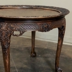 Antique Chippendale Round End Table