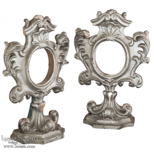 Pair 18th Century Italian Silver-Gilt Monstrances