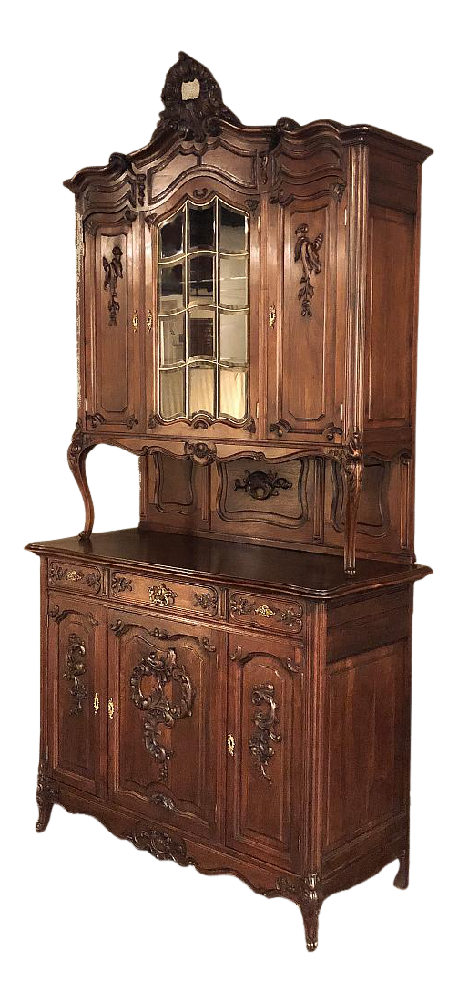 French Louis XV Walnut Buffet - Wooden Nickel Antiques