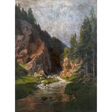Framed Oil Painting on Canvas by Walter Kopp (1877-1953)