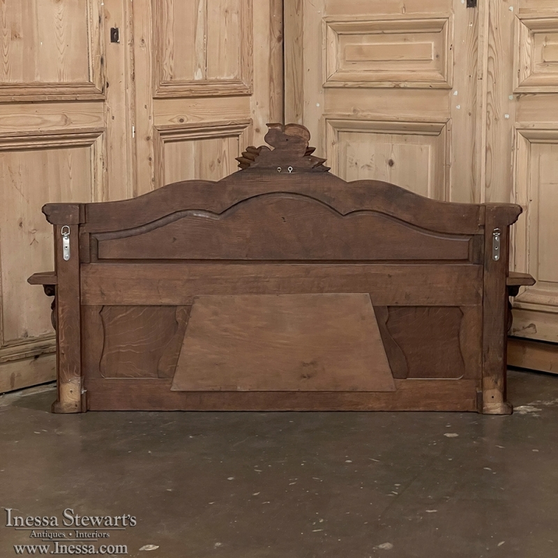 Antique Country French Wall Panel with Shelf and Mirror Inessa