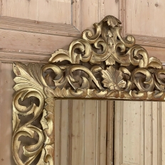 19th Century French Renaissance Hand-Carved Giltwood Mirror