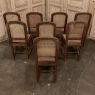 Set of 8 French Louis XVI Caned Dining Room Chairs