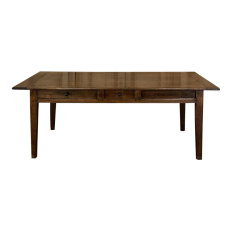 19th Century Country French Elmwood Farm Table