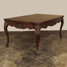 Antique Liegoise Louis XIV Dining Table with 2 Leaves