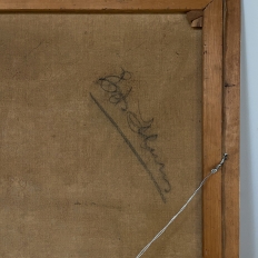 Mid-Century Framed Oil Painting on Canvas by R. Crommelynck