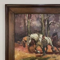 Framed Oil Painting on Canvas by J. Gerard
