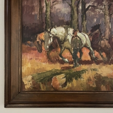 Framed Oil Painting on Canvas by J. Gerard