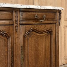 Antique French Regence Marble Top Sideboard ~ Buffet en Arbalette