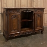 Antique French Walnut Louis XIV Marble Top Display Buffet ~ Sideboard