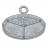 Vintage Etched Glass Serving Dish