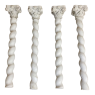 Set of Four 19th Century Cararra Marble Columns with Byzantine Capitals