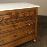 Antique Fruitwood Commode with Carrara Marble Top