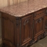 Antique French Walnut Louis XIV Marble Top Display Buffet ~ Sideboard