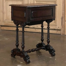 19th Century French Renaissance End Table ~ Jewelry Box ~ Sewing Table