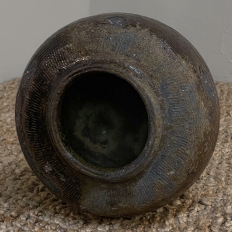 Antique Glazed Terra Cotta Bean Pot