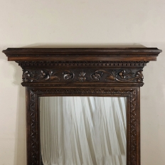Antique Italian Baroque Walnut Mirror