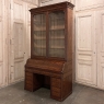 19th Century Louis Philippe Period Mueche Mahogany Secretary with Bookcase