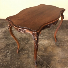 19th Century French Louis XV Walnut End Table ~ Center Table