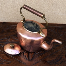 Early 19th Century Copper & Brass Tea Kettle