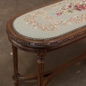 19th Century French Louis XVI Petite Banquette ~ Bench with Needlepoint
