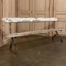 Rustic 19th Century French Garden Bench with Cast Iron Legs