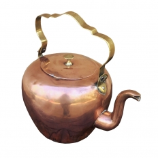 18th Century Copper Tea Kettle