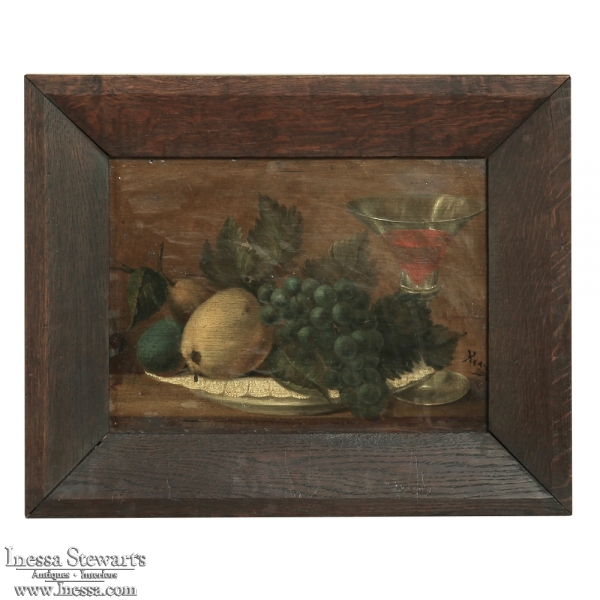 Antique Arts & Crafts Period Framed Oil Painting on Board