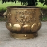 19th Century Embossed Brass Jardiniere