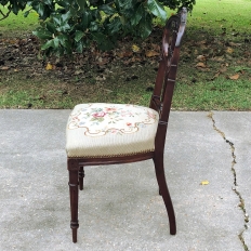19th Century French Louis XVI Mahogany Salon Chair