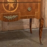 Antique French Louis XVI Marquetry Marble Top Commode