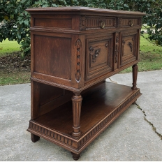 19th Century French Louis XVI Marble Top Dessert Buffet ~ Sideboard