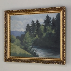 Antique Framed Oil Painting on Canvas by Xavier Wurth (1869-1933)