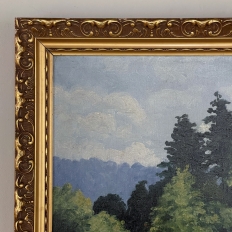 Antique Framed Oil Painting on Canvas by Xavier Wurth (1869-1933)