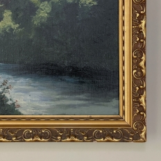 Antique Framed Oil Painting on Canvas by Xavier Wurth (1869-1933)