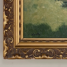 Antique Framed Oil Painting on Canvas by Xavier Wurth (1869-1933)