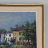 Mid-Century Framed Oil on Canvas Canal Scene, Signed by the Artist