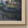 Mid-Century Framed Oil on Canvas Canal Scene, Signed by the Artist