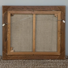 Mid-Century Framed Oil on Canvas Canal Scene, Signed by the Artist