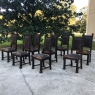 Set of Eight Italian Renaissance Art Deco Period Walnut Dining Chairs