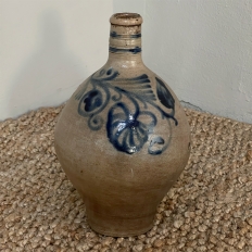 Antique Hand-Painted Earthenware Jug