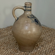 Antique Hand-Painted Earthenware Jug