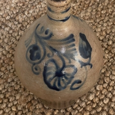 Antique Hand-Painted Earthenware Jug