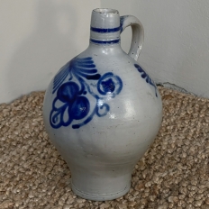 Antique Hand-Painted Earthenware Jug