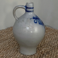 Antique Hand-Painted Earthenware Jug