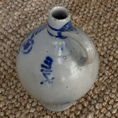 Antique Hand-Painted Earthenware Jug