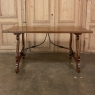 Antique Rustic Spanish Table with Wrought Iron